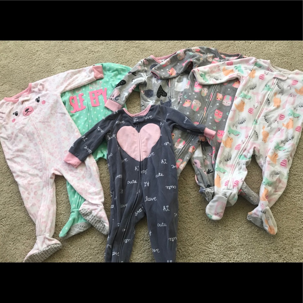 Carters fleece footie pajamas-6